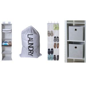 Mainstays 5pcs Closet Set Organizer, Arctic White, Light&durable fabric material